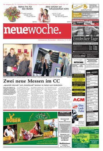 Zwei neue Messen im CC Entdecker-Tage - Heidenheimer Zeitung