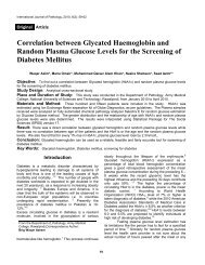 Correlation between Glycated Haemoglobin and Random Plasma ...