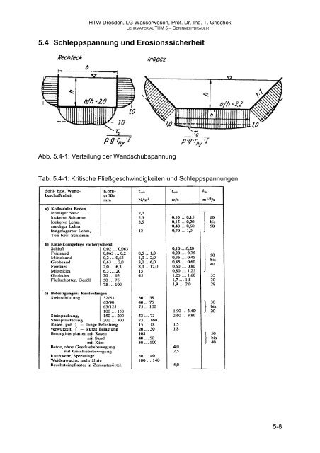 THM 5 Gerinnehydraulik Technische Hydromechanik - Uni-Bremen