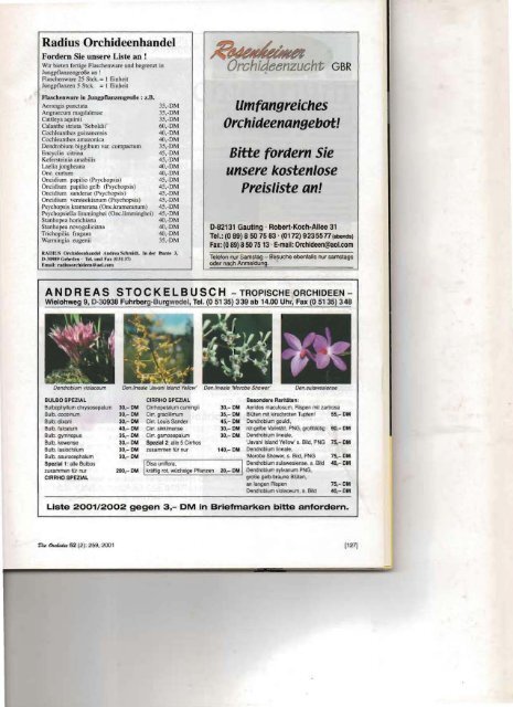 Marz /April2001 I Heft ISSN 0473 - 1425 133 - 264 H 5701