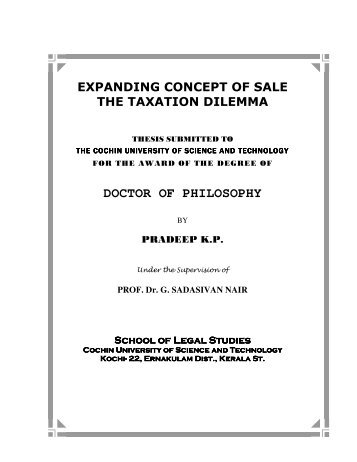 Expanding Concept of sale: the Taxation Dilemma - Dyuthi Home ...