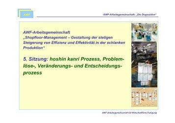 5. Sitzung: hoshin kanri Prozess, Problem- löse-, Veränderungs ...