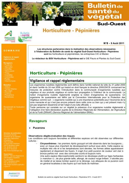Horticulture - PÃ©piniÃ¨res - Chambre rÃ©gionale d'agriculture Midi ...