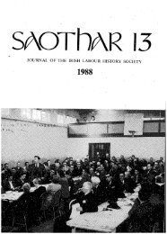 JOURNAL OF THE IRISH LABOUR HISTORY SOCIETY