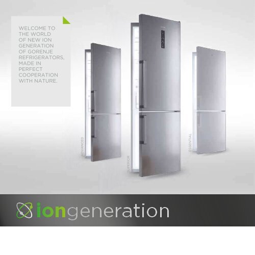 NEW GENERATION OF REFRIGERATORS FROM GORENJE