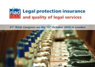 Legal protection insurance - RIAD