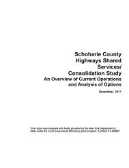 Highway Consolidation Study - Schoharie County