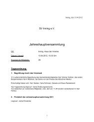 Nachschrift 2012 (PDF) - SV Inning am Ammersee