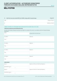 Client Authorisation Form - Bell Potter Securities