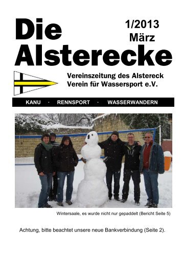 Die Alsterecke 01/2013 - Alstereck VfW eV