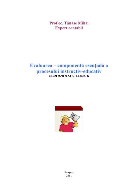 Evaluarea – componentă esenţială a procesului instructiv-educativ