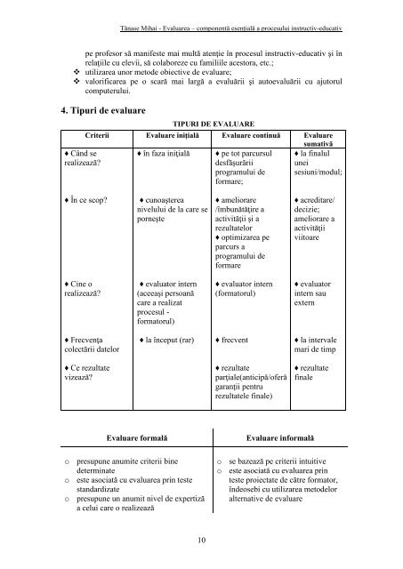 Evaluarea – componentă esenţială a procesului instructiv-educativ