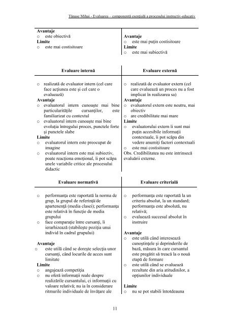 Evaluarea – componentă esenţială a procesului instructiv-educativ