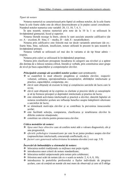 Evaluarea – componentă esenţială a procesului instructiv-educativ