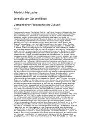 Friedrich Nietzsche Jenseits von Gut und Böse Vorspiel einer ...