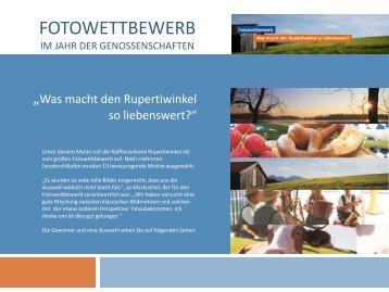 FOTOWETTBEWERB - Raiffeisenbank Rupertiwinkel eG