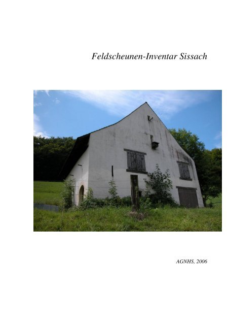 Feldscheunen-Inventar Sissach - Gemeinde Sissach