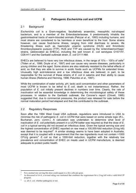 Download "Predicting E. coli inactivation in uncooked comminuted ...