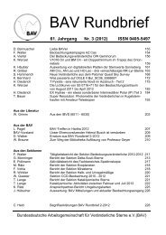 BAV Rundbrief Nr. 3 (2012)