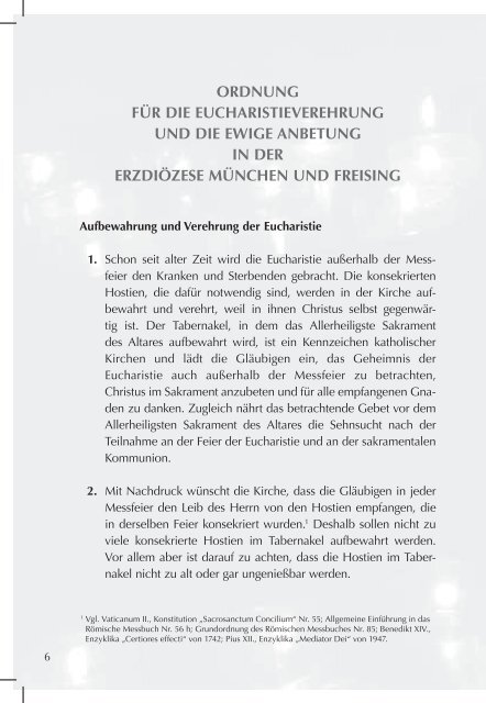 eucharistieverehrung und ewige anbetung - Liturgie-muenchen.de