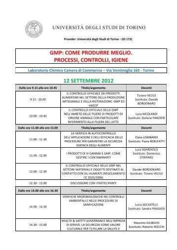 Programma - Università degli Studi di Torino