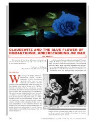 clausewitz and the blue flower of romanticism: understanding on war