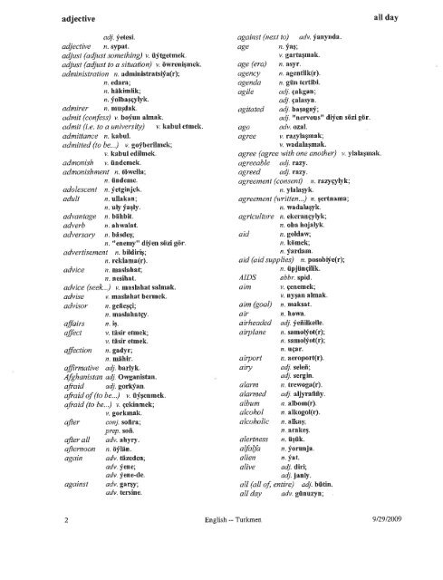 Turkmen-English Dictionary.pdf - CCHS Learning Commons