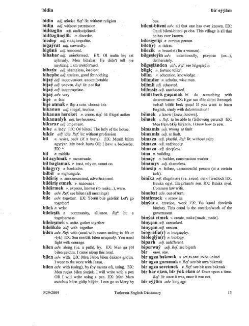 Turkmen-English Dictionary.pdf - CCHS Learning Commons