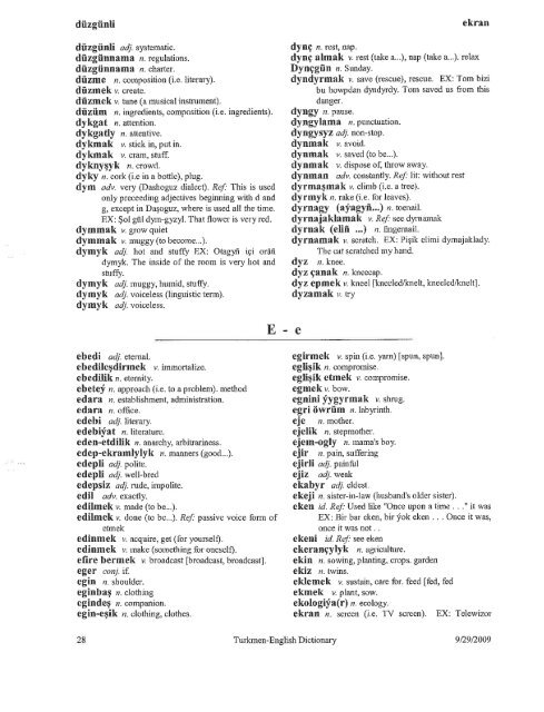 Turkmen-English Dictionary.pdf - CCHS Learning Commons