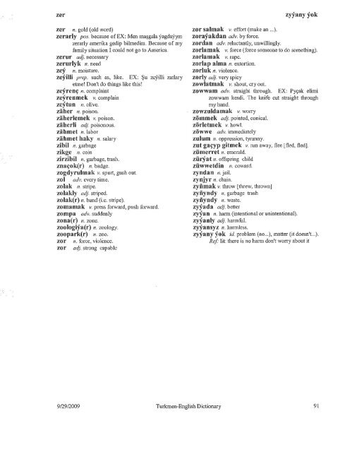 Turkmen-English Dictionary.pdf - CCHS Learning Commons