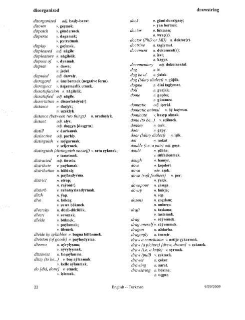 Turkmen-English Dictionary.pdf - CCHS Learning Commons