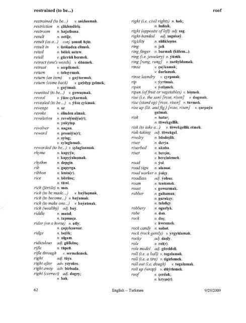 Turkmen-English Dictionary.pdf - CCHS Learning Commons