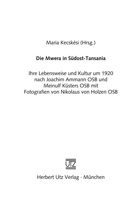 und Einleitung (205 KB) - Herbert Utz Verlag GmbH