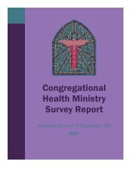 Congregational Health Ministry Survey Report - National Caregivers ...