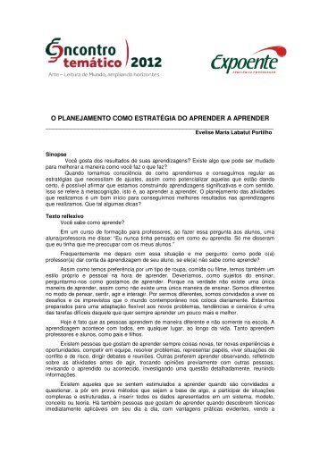 ConferÃªncia - Texto reflexivo - Escola Interativa