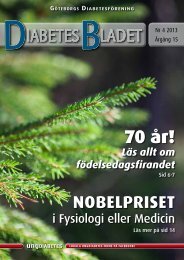 DiabetesBladet nr 4, 2013 - Göteborgs Diabetesförening