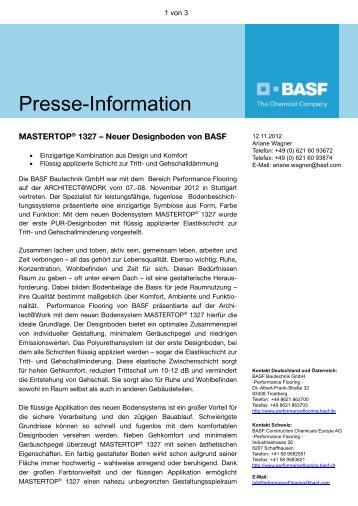 MASTERTOP® 1327 - BASF Construction Chemicals