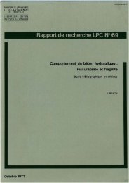 Rapport de recherche LPC N° 69 Comportement du béton hydraulique