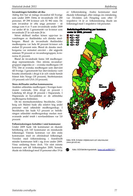 Befolkning (pdf) - Statistiska centralbyrån