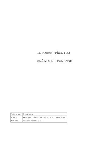 INFORME TÉCNICO – ANÁLISIS FORENSE