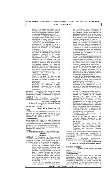 BoletÃ­n NÂº2 - Municipalidad de MorÃ³n