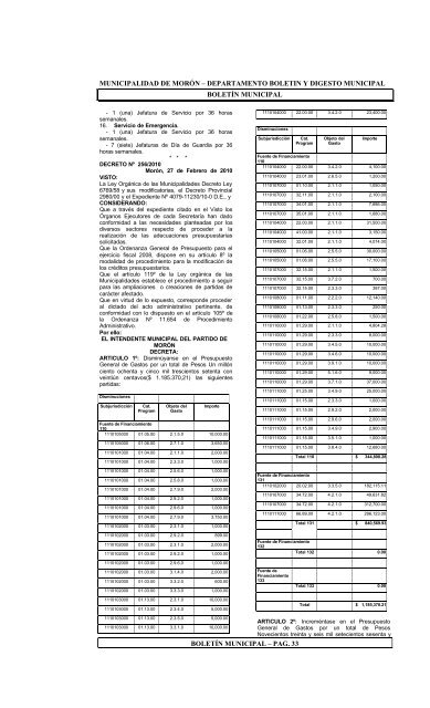 BoletÃ­n NÂº2 - Municipalidad de MorÃ³n