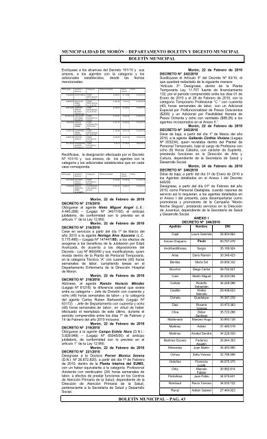 BoletÃ­n NÂº2 - Municipalidad de MorÃ³n