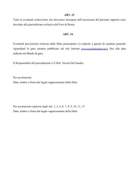 CAPITOLATO SPECIALE.pdf - Azienda Ospedaliera S.Camillo ...