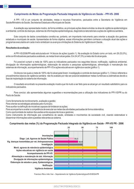 cumprimento de metas de programação pactuada integrada da ...