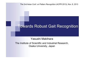 Yasushi Makihara - Osaka University