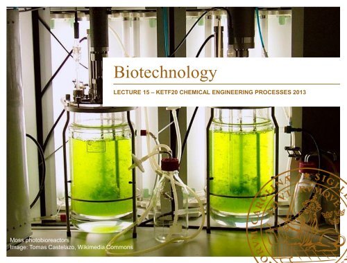 Biotechnology - Department of Chemical Engineering