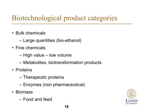 Biotechnology - Department of Chemical Engineering