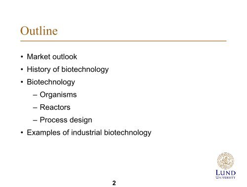 Biotechnology - Department of Chemical Engineering