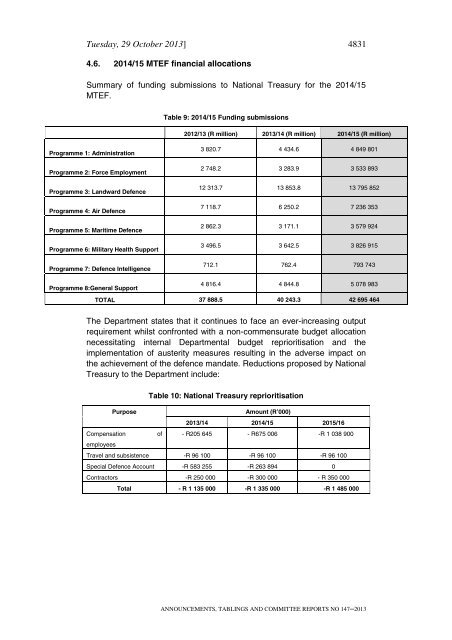 announcements, tablings and committee reports - Parliament of ...